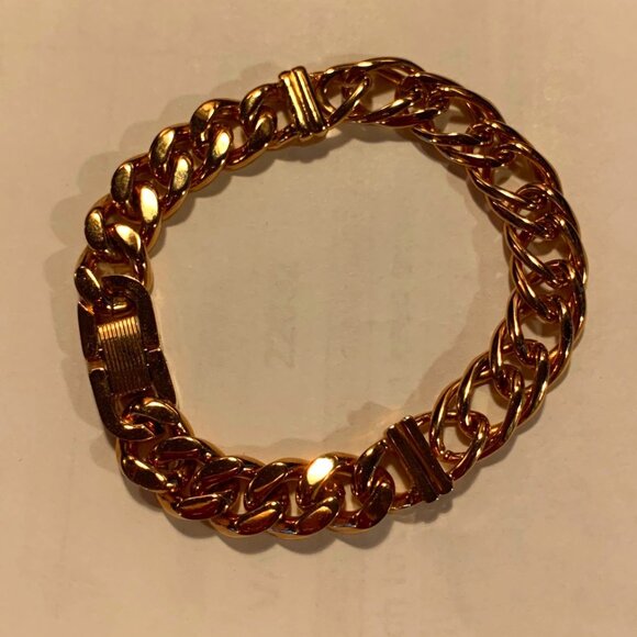 Mixed Link Chain Goldtone Bracelet- Excellent condition - Picture 2 of 6